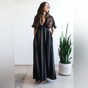 The Odells Sienna Dress - Cape Town - Black Maxi, size S